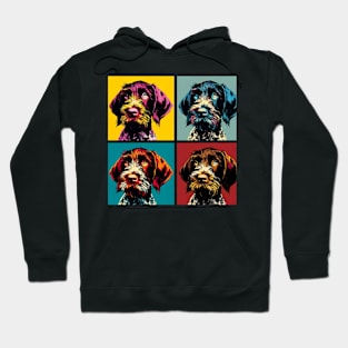 Pop Retro German Wirehaired Pointer Art  - Cute Puppy Hoodie